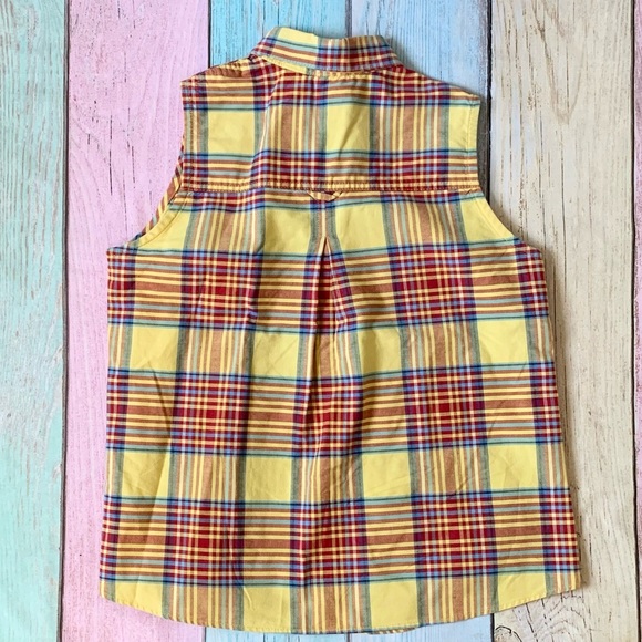 Panhandle rough stock Plaid Sleeveless collar Button-Up Shirt - Picture 8 of 8